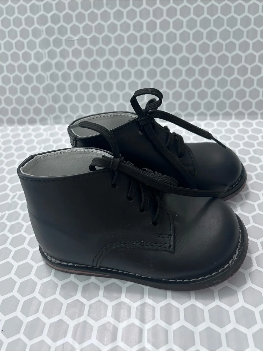 Josmo Black Lace-Up Boys Walker Ankle Boots. Size 6